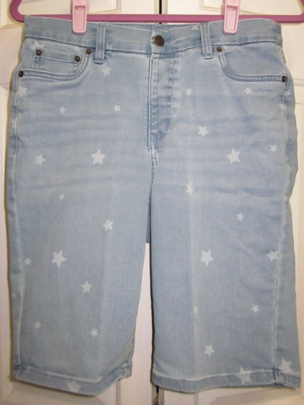 Denim & Co Denim Star Bermuda Shorts Sz 10
